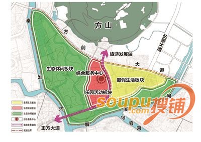 绕越高速公路南侧,紧邻东山副城,规划区东北侧为方山地质公园和江宁