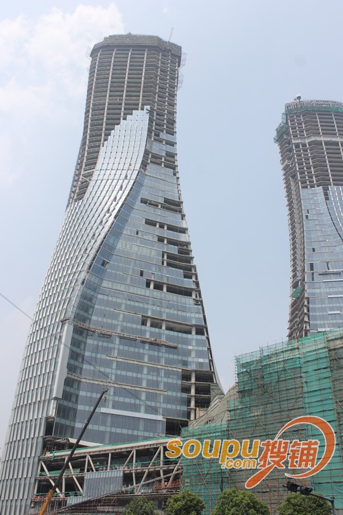 杭州来福士广场开启外立面装修 预计2016年年