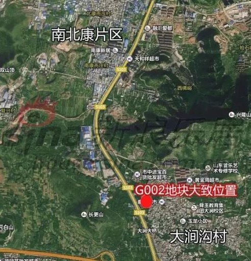 省道103绿化带东侧,现状大涧沟村道路以北 面积:1372平方米 规划:地上