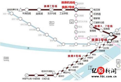 武汉地铁6号线线路图